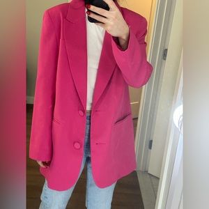 Neon oversized pink Barbie blazer